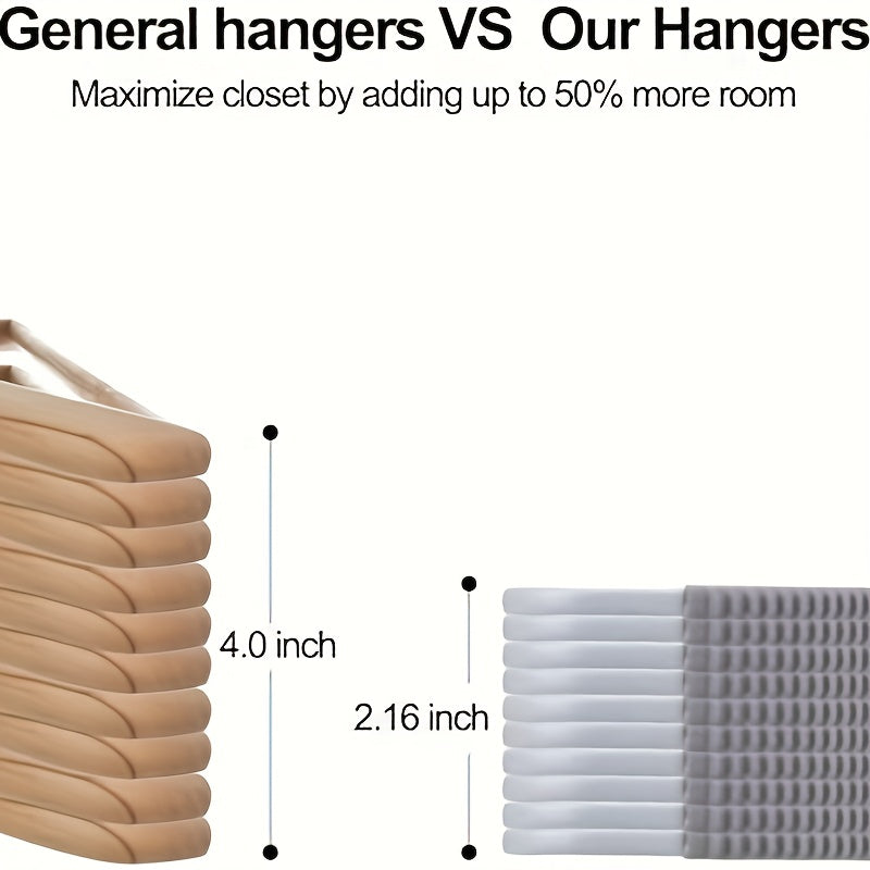 30pcs\u002F20pcs\u002F10pcs Non-slip And Mark-free Plastic Hangers, Home Wardrobe Storage And Clothes Hanging Hangers, Anti-slip And Anti-deformation Hangers, A Great Helper for Clothes Storage, Dual-purpose for Wardrobe Storage And Clothes Drying.