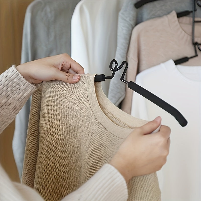 2pcs\u002F4pcs Space-saving Hangers, 5-layer Hangers To Save Space For Storing Clothes, Metal Hangers With Anti-slip Foam Pads, Suitable For Wardrobe Organization And Storage, Suitable For Coats, Shirts, Suits, T-shirts
