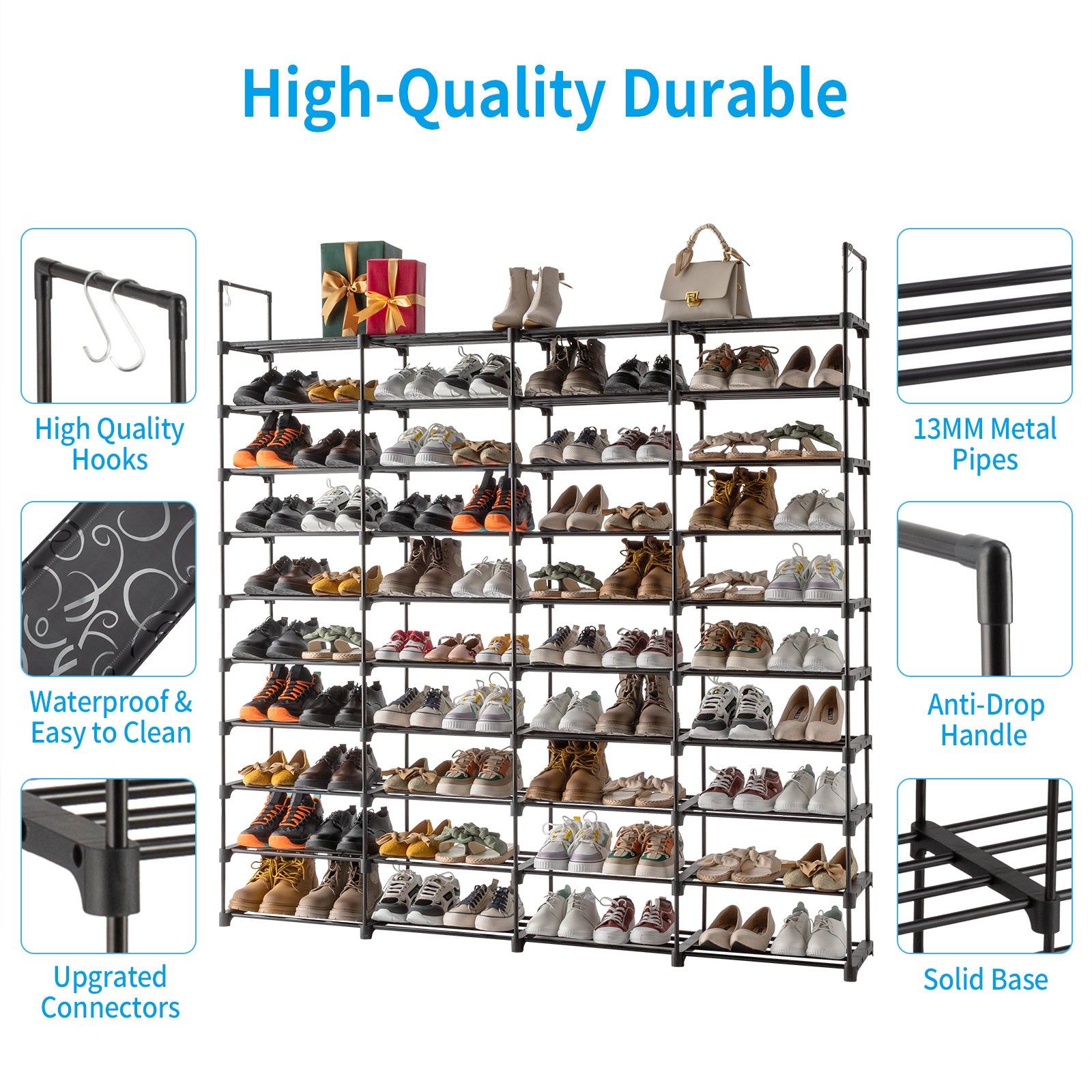 10\u002F9-Level Shoe Organizer, The Perfect Multi-Tier Storage Option for Your Shoes And Additions, Effortlessly Maximize Space