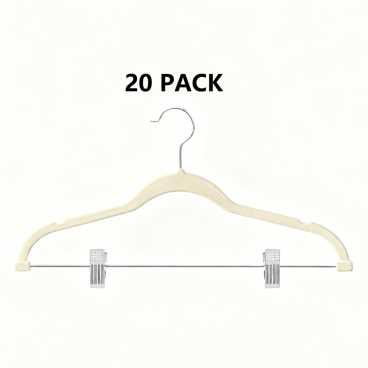 20\u002F30\u002F50pcs Velvet Hangers, Adjustable Non-Slip Pants\u002FSkirt Clips, Heavy-Duty, Hangers with Clips, Pants Hangers, Hangers for Clothes, Suitable for Pants, Skirts, Coats, Dresses - Sturdy and Durable