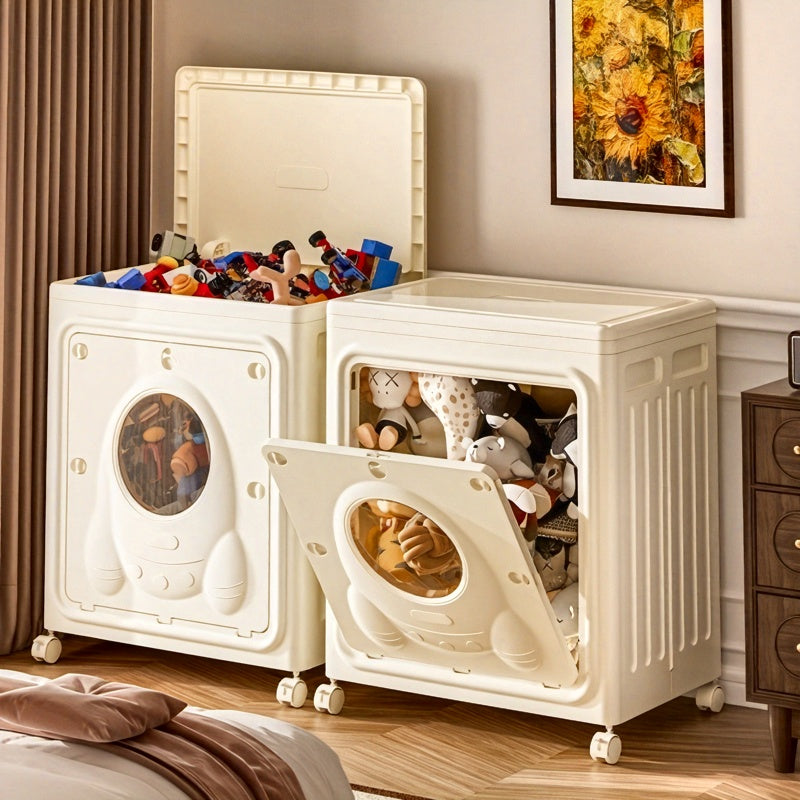 160-Liter Large Capacity Storage Box with Transparent Window & Front\u002FTop Openings - Heavy-Duty Plastic Organizer for Clothes, Toys, Jewelry, Office Supplies, Under-Bed Storage