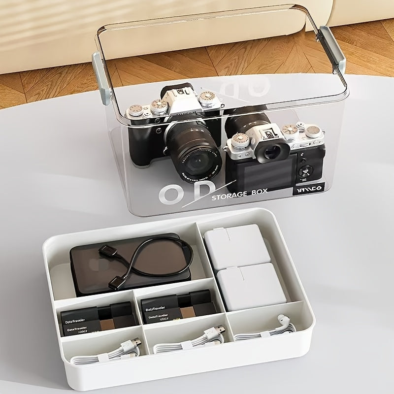 1pc Medicine Storage Box With A Handle, Multi-layer Design, Large-capacity Plastic Medical Box, Portable Medical Organizer. Suitable For Bedroom, Bathroom, Office, Or Desk Storage. Available In Multiple Models.