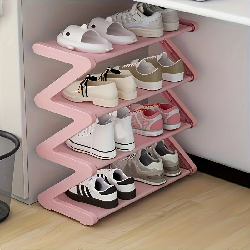 1pc Multi-Layer Simple Shoe Rack, Household Doorway Multi-Layer Storage Shoe Cabinet, Student Dormitory Under Table Miscellaneous Shoe Storage Shelf for Entryway, Doorway, Bedroom, Hallway Simple Household Shoe Storage Organizer