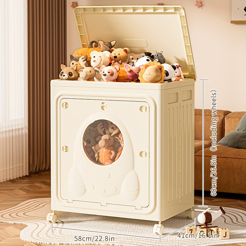 160-Liter Large Capacity Storage Box with Transparent Window & Front\u002FTop Openings - Heavy-Duty Plastic Organizer for Clothes, Toys, Jewelry, Office Supplies, Under-Bed Storage