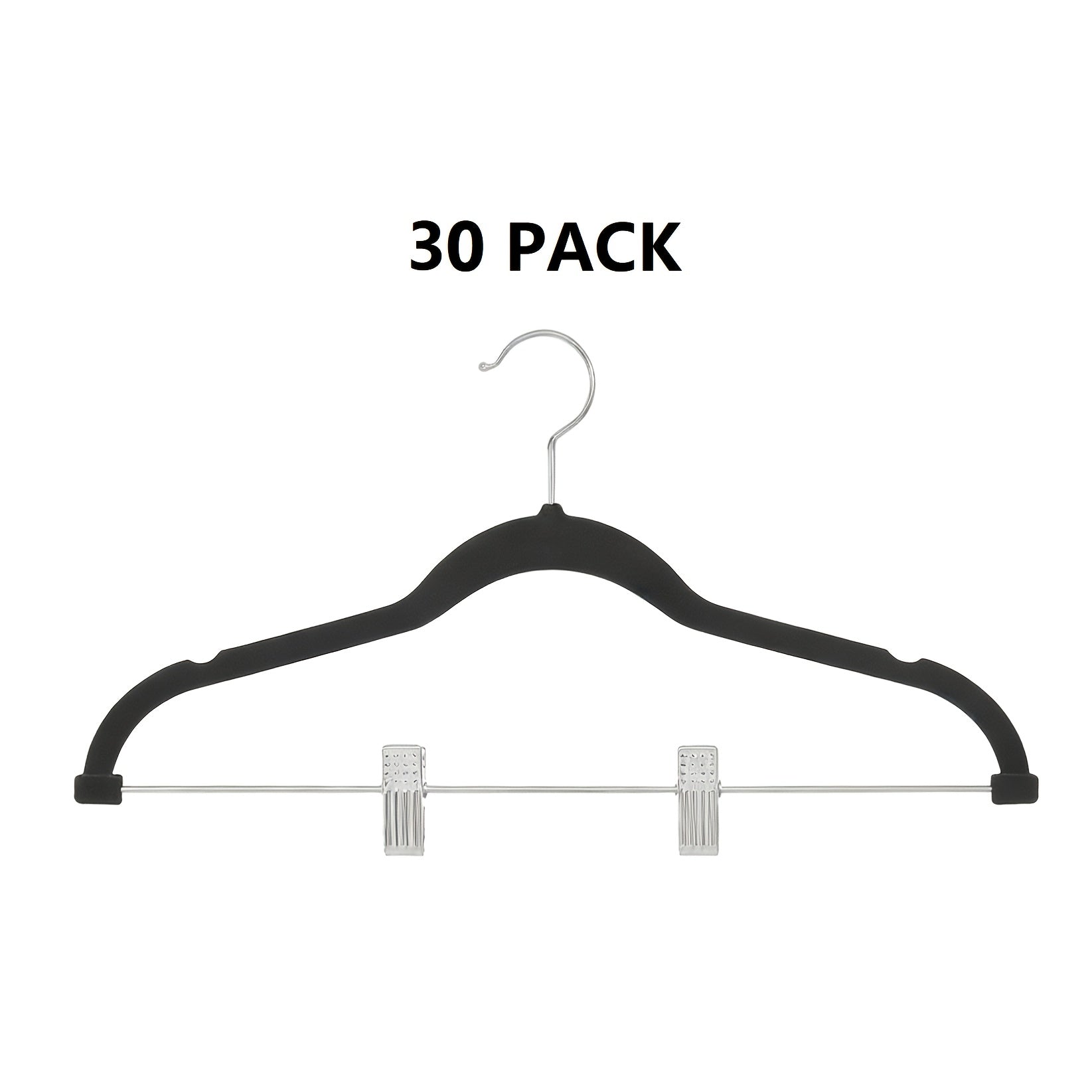 20\u002F30\u002F50pcs Velvet Hangers, Adjustable Non-Slip Pants\u002FSkirt Clips, Heavy-Duty, Hangers with Clips, Pants Hangers, Hangers for Clothes, Suitable for Pants, Skirts, Coats, Dresses - Sturdy and Durable