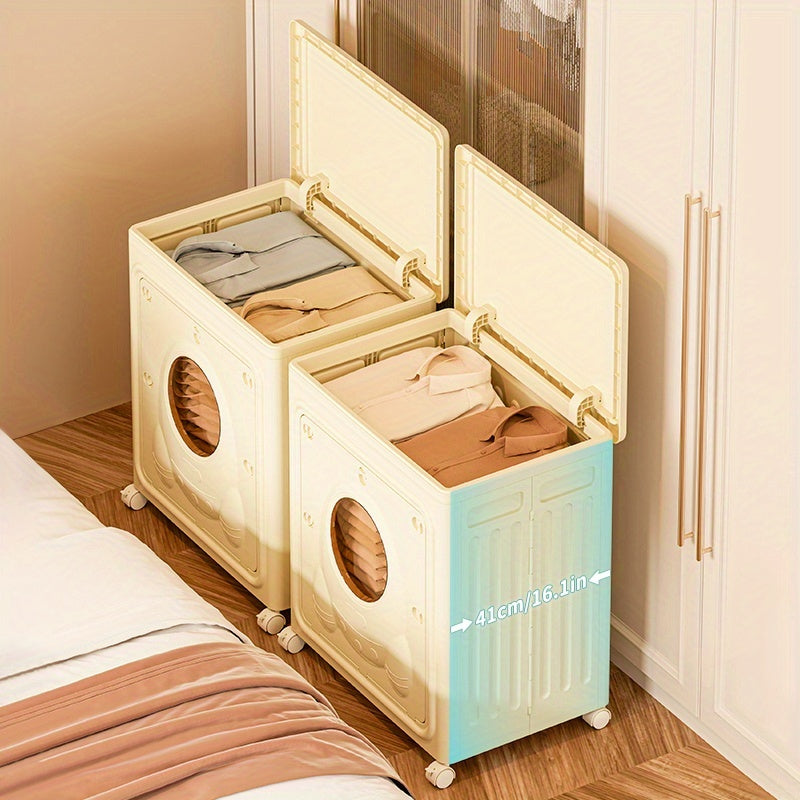 160-Liter Large Capacity Storage Box with Transparent Window & Front\u002FTop Openings - Heavy-Duty Plastic Organizer for Clothes, Toys, Jewelry, Office Supplies, Under-Bed Storage