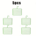 5pcs Heavy-Duty Plastic 5-Tier Pants & Scarf Hanger Rack with Anti-Slip Shelves - Multi-Layer Clothing Shelf for Retail Store Wardrobe Display, Space-Saving Garment Rack (Compatible with & Commercial Use)