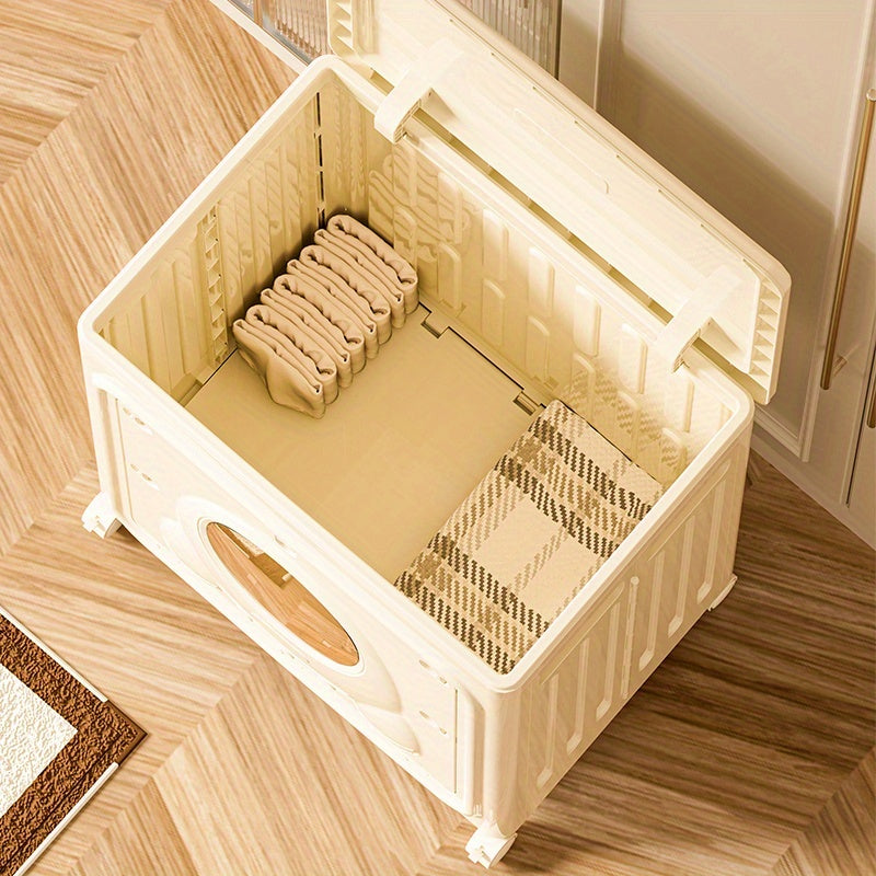 160-Liter Large Capacity Storage Box with Transparent Window & Front\u002FTop Openings - Heavy-Duty Plastic Organizer for Clothes, Toys, Jewelry, Office Supplies, Under-Bed Storage