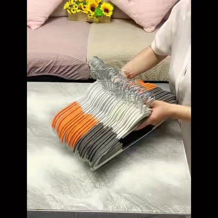 50pcs Anti-Slip Traceless Clothes Hangers, Clothes Pins - Sturdy, Durable, Curved Imitation Shoulder, Perfect For Home, For Dresses & Coats, Dorms, Rentals, Organizing Clothes, Wet Or Dry Use, Must-have For Home Gray White