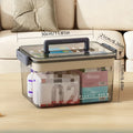 1pc Medicine Storage Box With A Handle, Multi-layer Design, Large-capacity Plastic Medical Box, Portable Medical Organizer. Suitable For Bedroom, Bathroom, Office, Or Desk Storage. Available In Multiple Models.