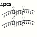 Space-Saving Hanger 6pcs\u002F4pcs\u002F2pcs\u002F1pc, Space-Saving Stainless Steel Hanger With 10 Clips- Easy Install, Clothes Hangers For Cars Wall-Mounted Organizer For Yoga Pants, Leggings& Socks
