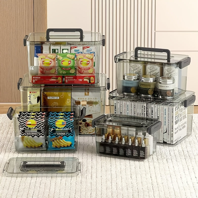 1pc Medicine Storage Box With A Handle, Multi-layer Design, Large-capacity Plastic Medical Box, Portable Medical Organizer. Suitable For Bedroom, Bathroom, Office, Or Desk Storage. Available In Multiple Models.