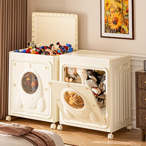 160-Liter Large Capacity Storage Box with Transparent Window & Front\u002FTop Openings - Heavy-Duty Plastic Organizer for Clothes, Toys, Jewelry, Office Supplies, Under-Bed Storage