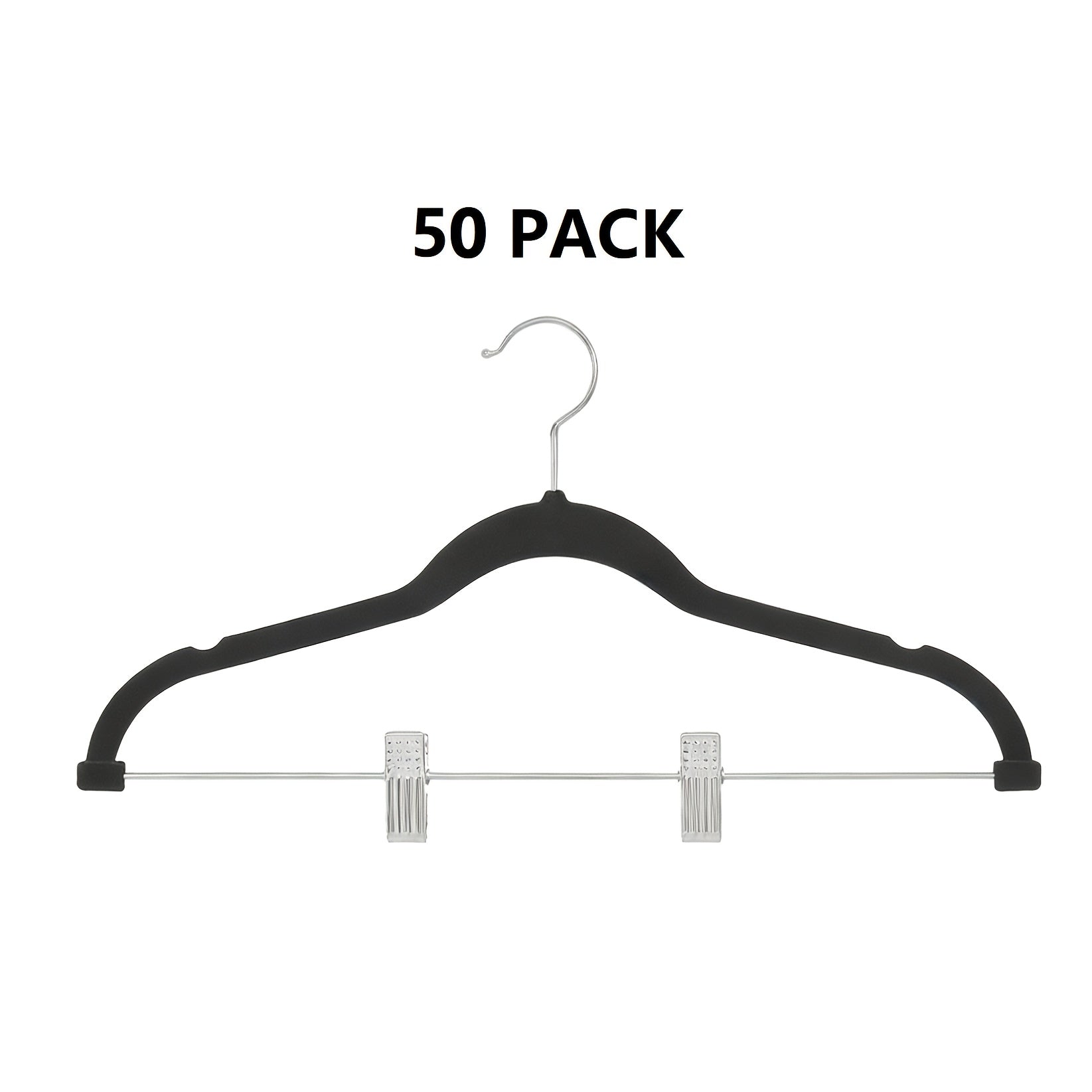 20\u002F30\u002F50pcs Velvet Hangers, Adjustable Non-Slip Pants\u002FSkirt Clips, Heavy-Duty, Hangers with Clips, Pants Hangers, Hangers for Clothes, Suitable for Pants, Skirts, Coats, Dresses - Sturdy and Durable